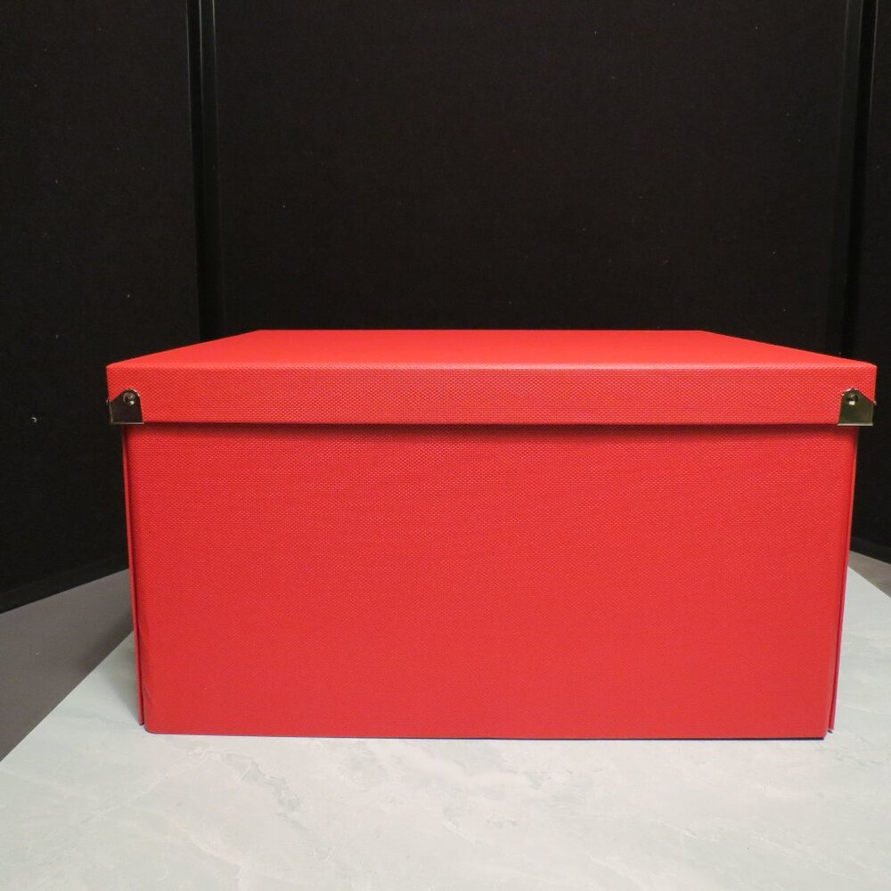 Foldable Red Box with Lid/Open Approx. 12"x15"x8"